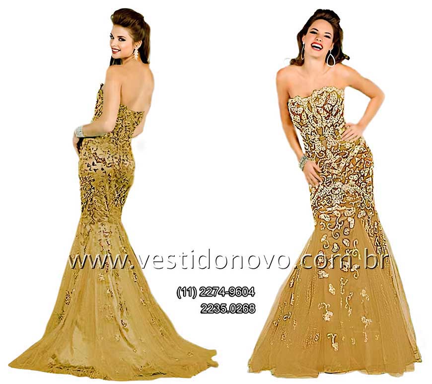 vestido sereia dourado, me do noivo, me da noiva, So Paulo