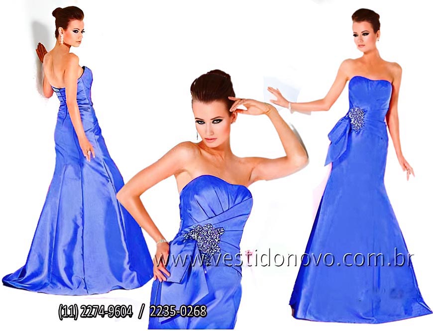 vestido me do noivo azul royal, zona sul de So Paulo