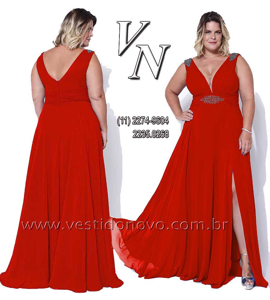 vestido de festa vermelho, me do noivo plus size, so paulo sp